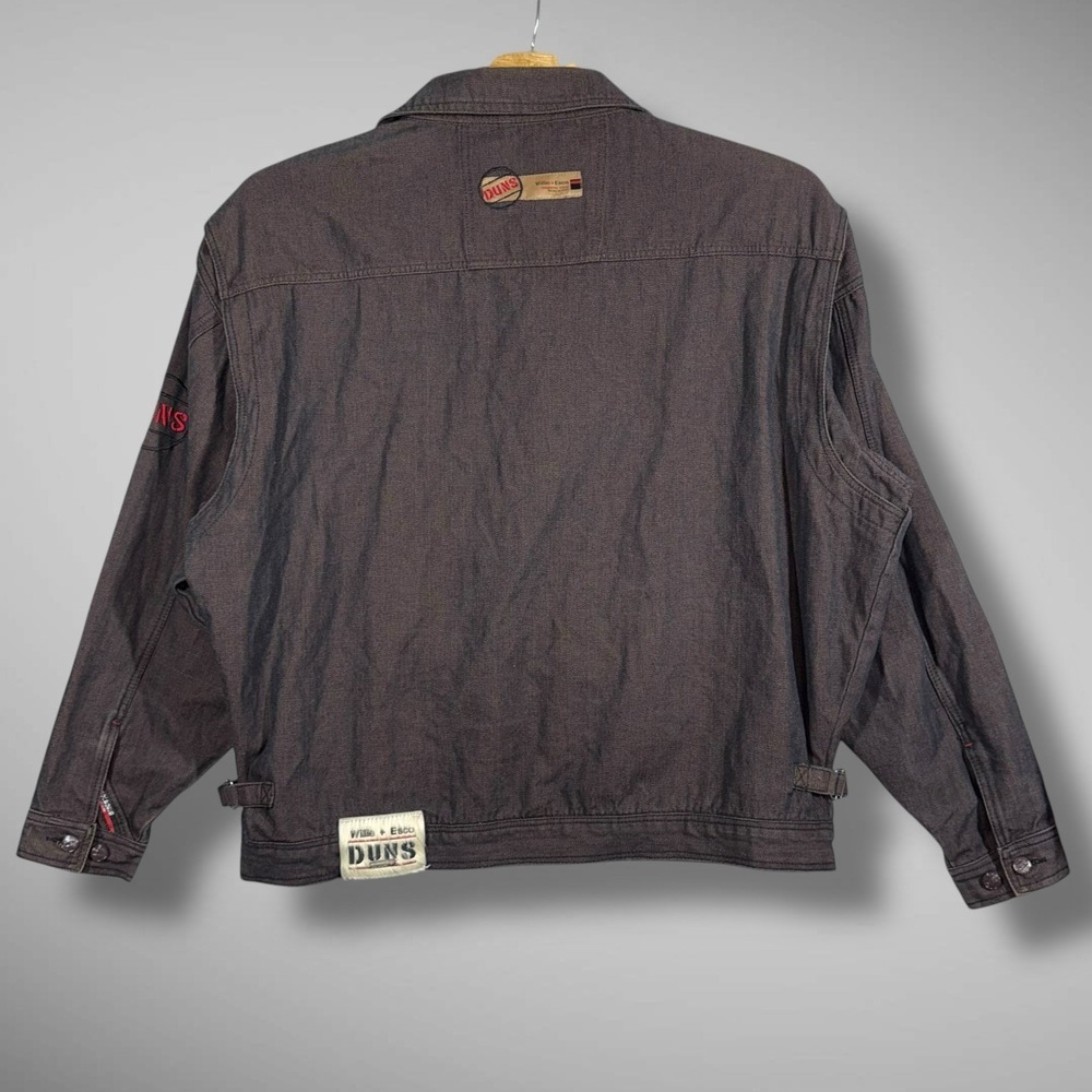 Willie Esco DUNS Jacket Mens 3XL XXXL Brown Denim Utility Baggy‎ Coat Y2K - Picture 3 of 14